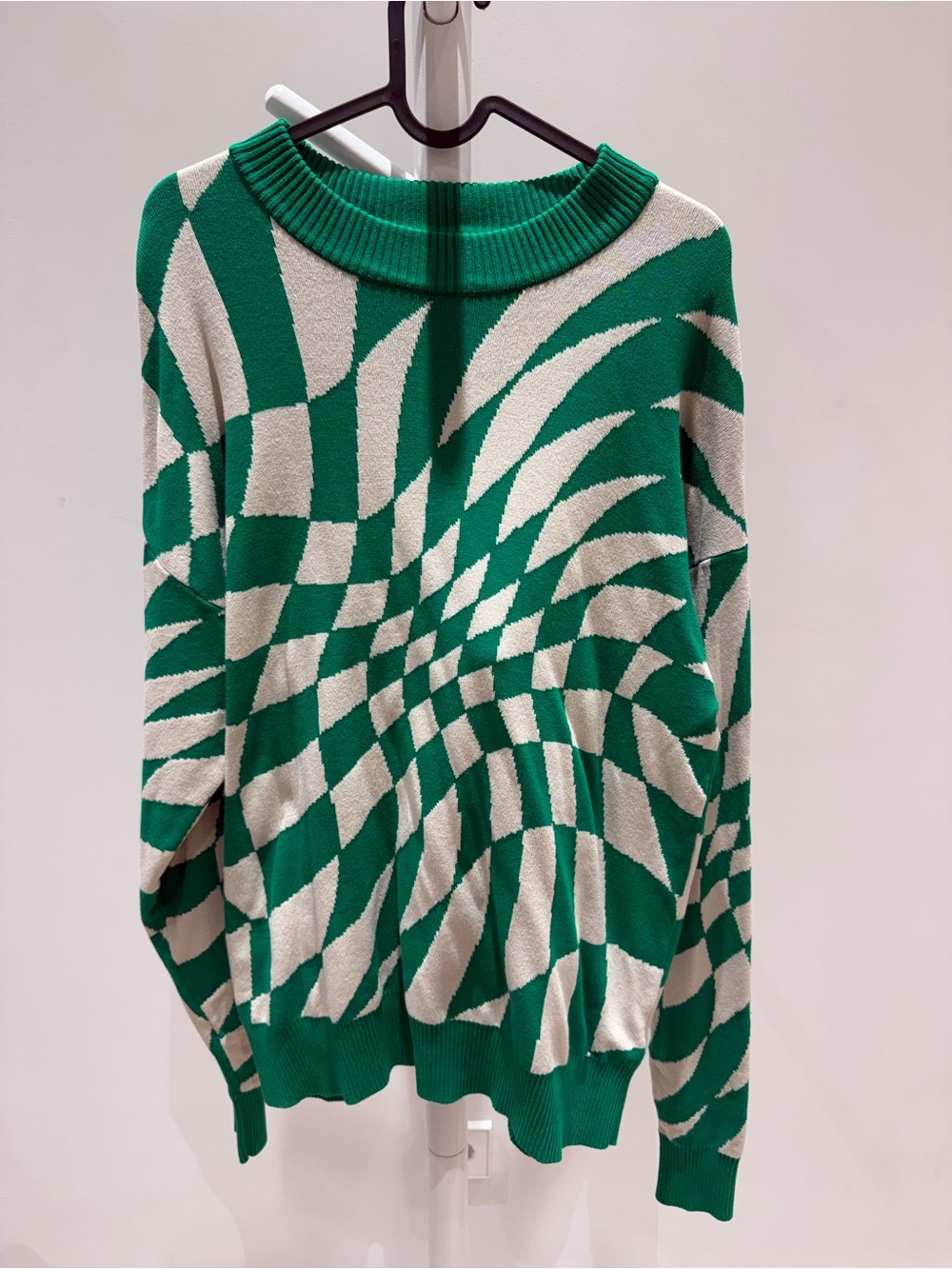 Edikted Green Warp Knit Sweater